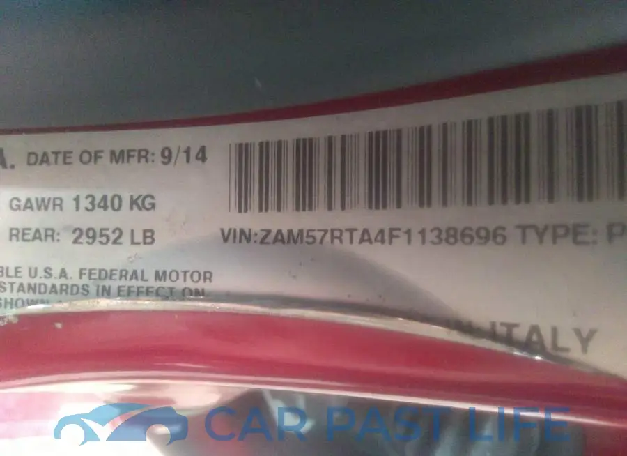 ZAM57RTA4F1138696# 9