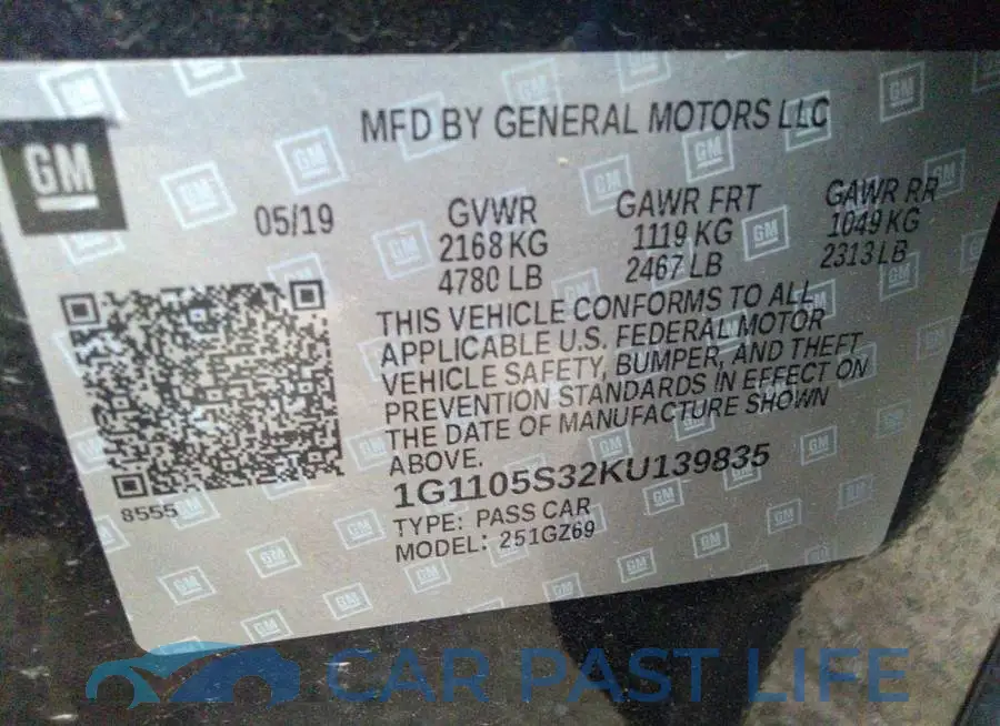 1G1105S32KU139835# 9