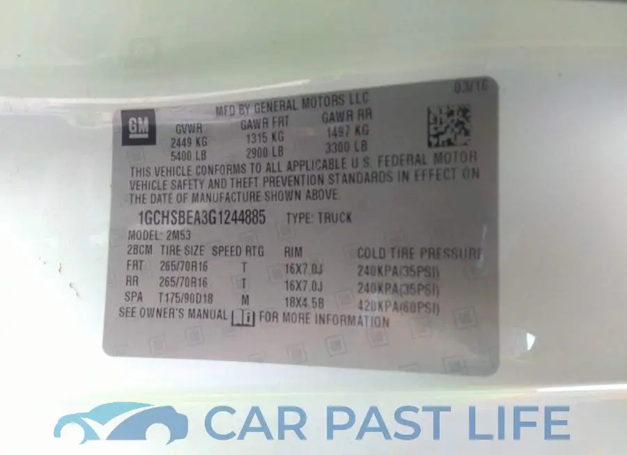 1GCHSBEA3G1244885# 9