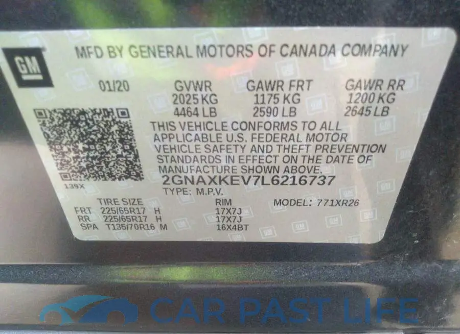 2GNAXKEV7L6216737# 9