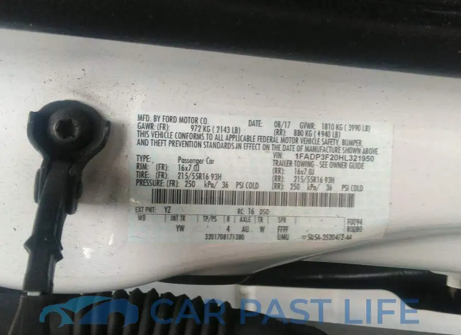 1FADP3F20HL321950# 9