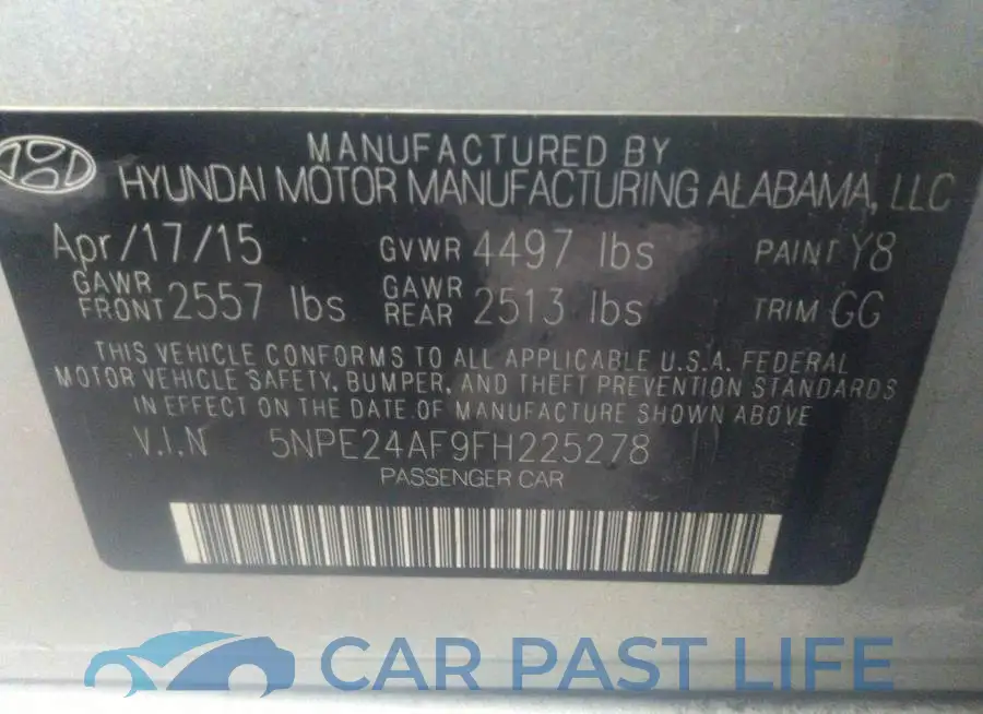 5NPE24AF9FH225278# 9