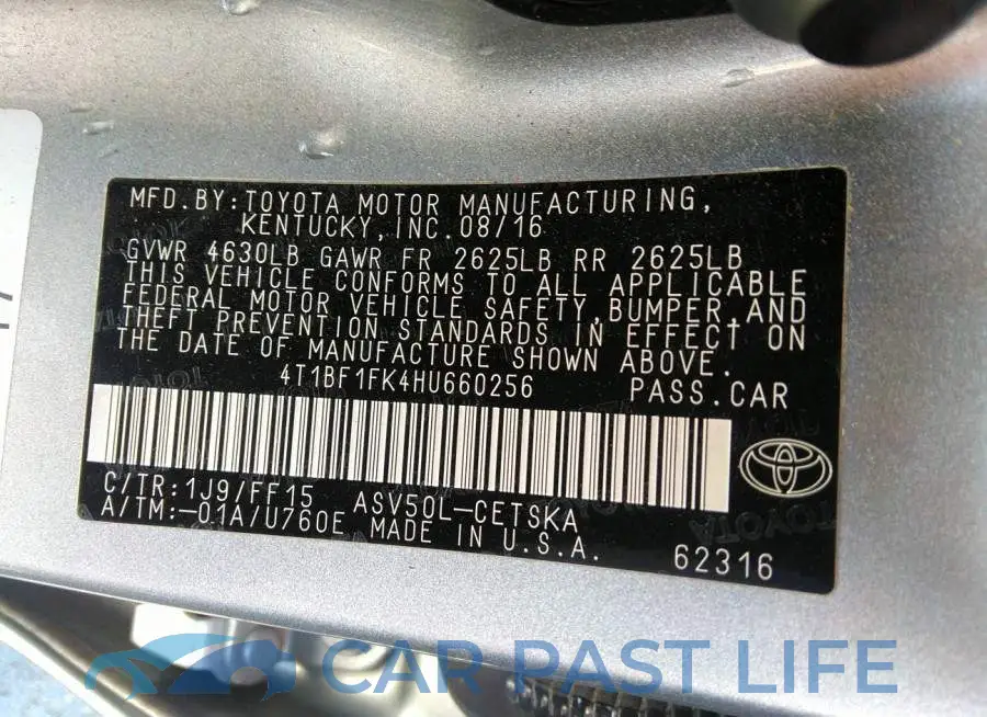 4T1BF1FK4HU660256# 9