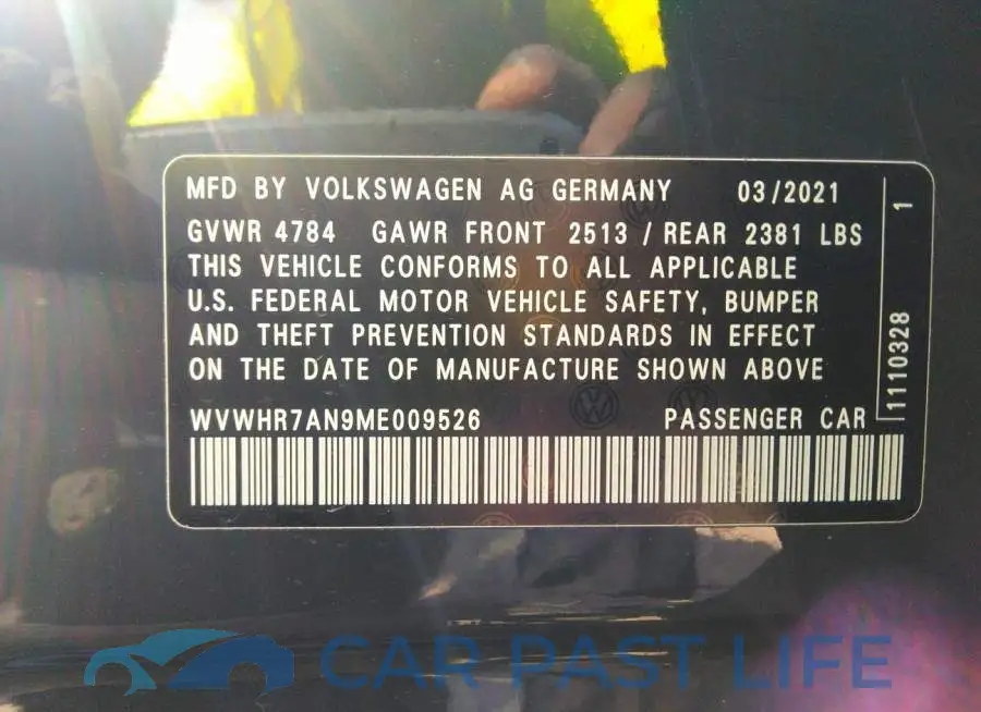 WVWHR7AN9ME009526# 9
