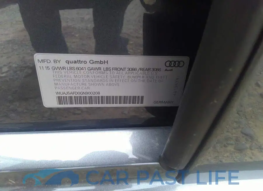 WUAJ5AFD0GN900208# 9