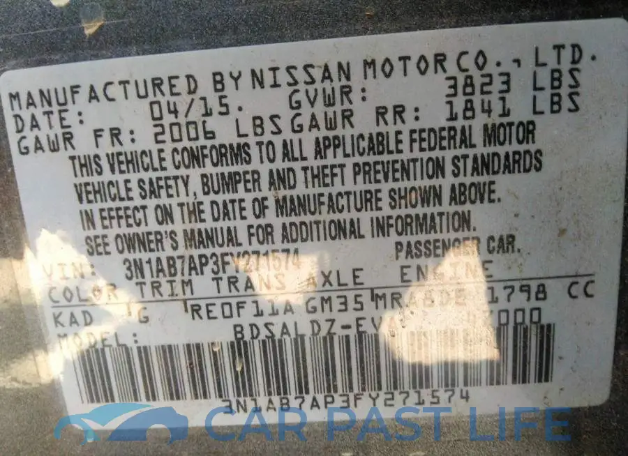 3N1AB7AP3FY271574# 9