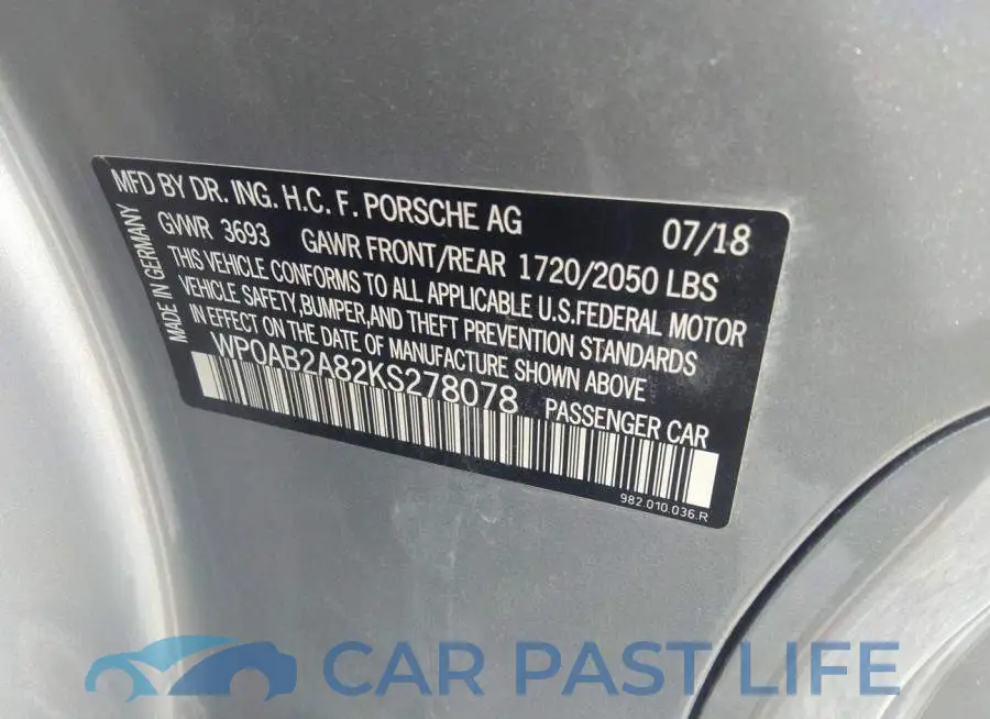 WP0AB2A82KS278078# 9