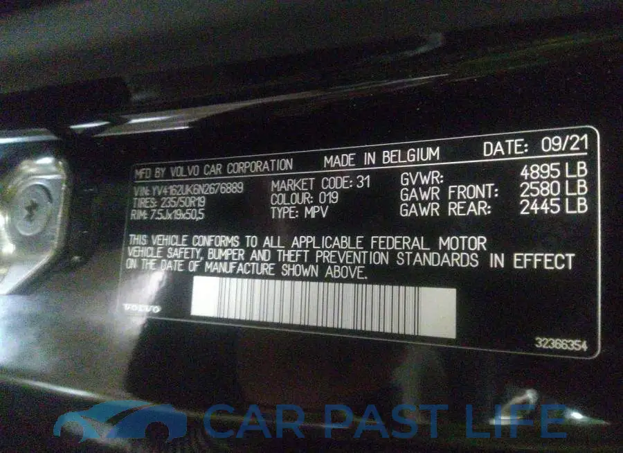 YV4162UK6N2676889# 9