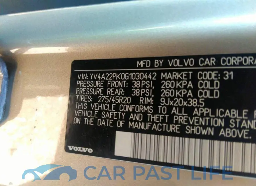 YV4A22PK0G1030442# 9