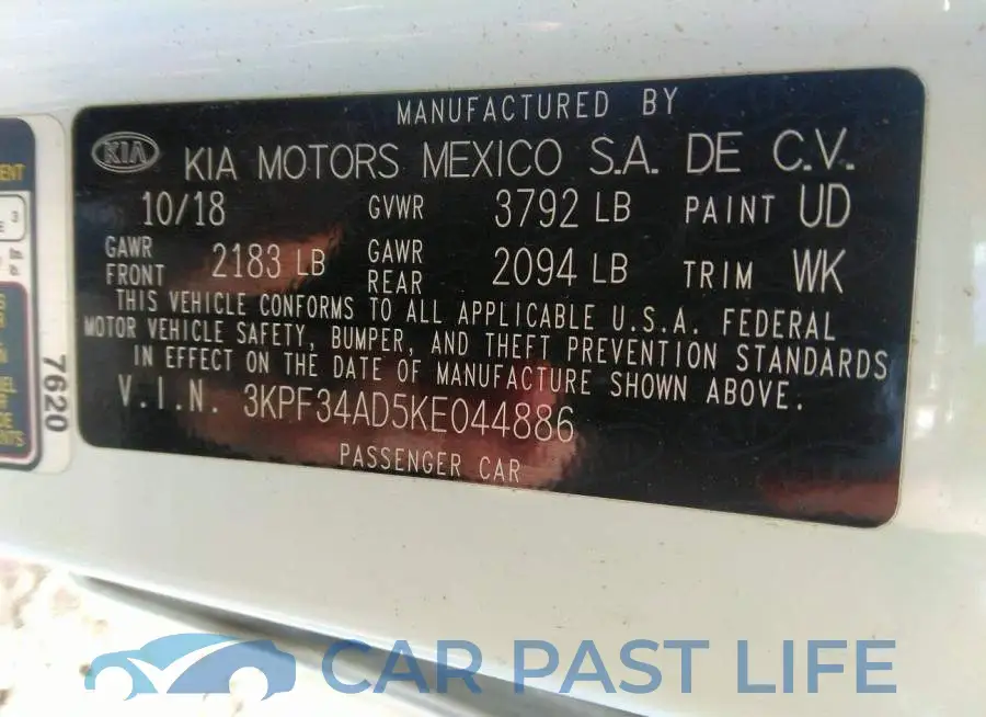 3KPF34AD5KE044886# 9