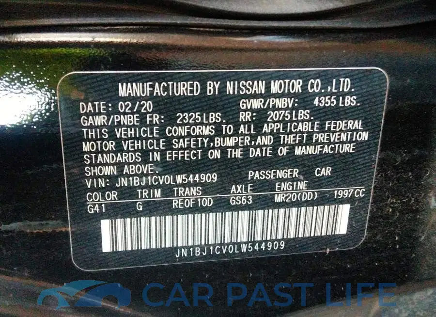JN1BJ1CV0LW544909# 9