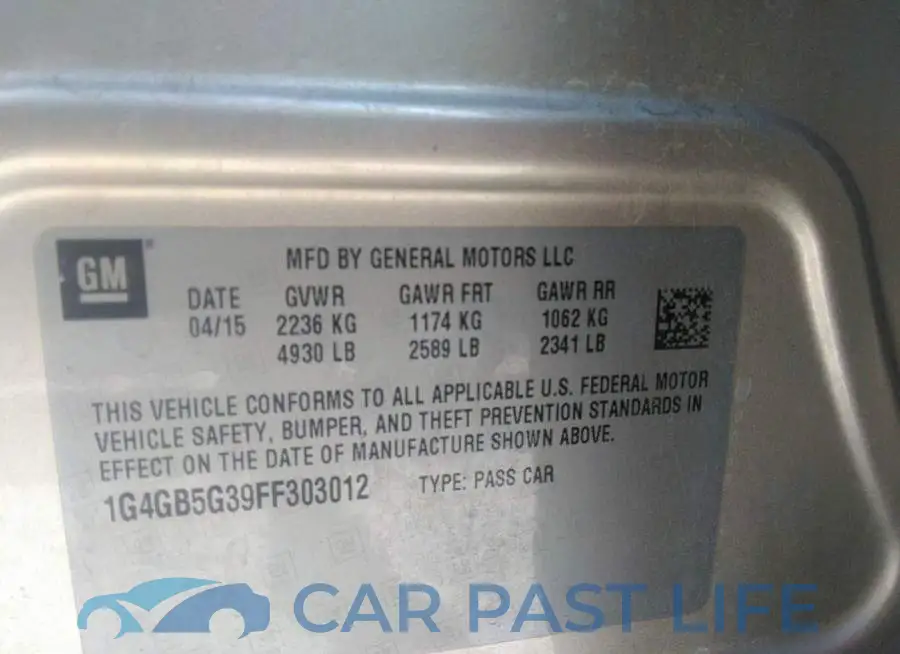 1G4GB5G39FF303012# 9