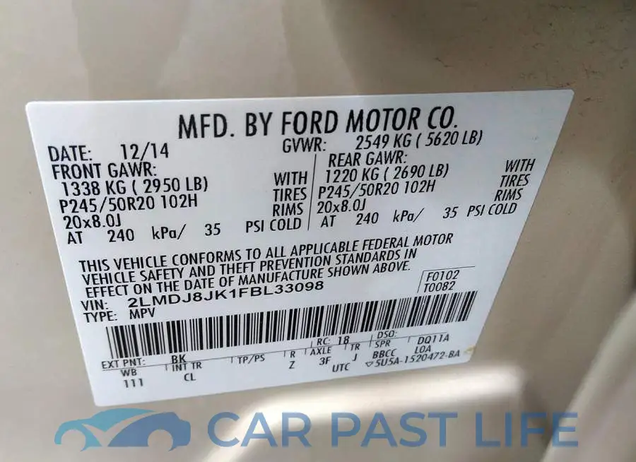 2LMDJ8JK1FBL33098# 9