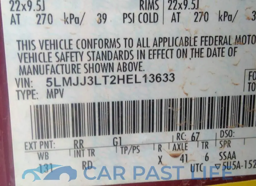 5LMJJ3LT2HEL13633# 9