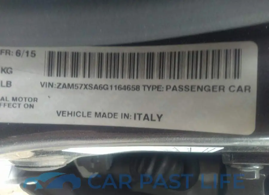 ZAM57XSA6G1164658# 9