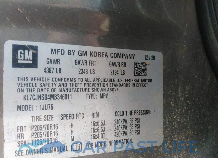 KL7CJNSB4MB346811# 9