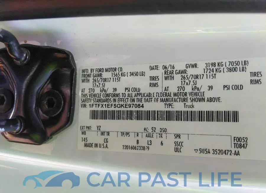 1FTFX1EF5GKE97084# 9