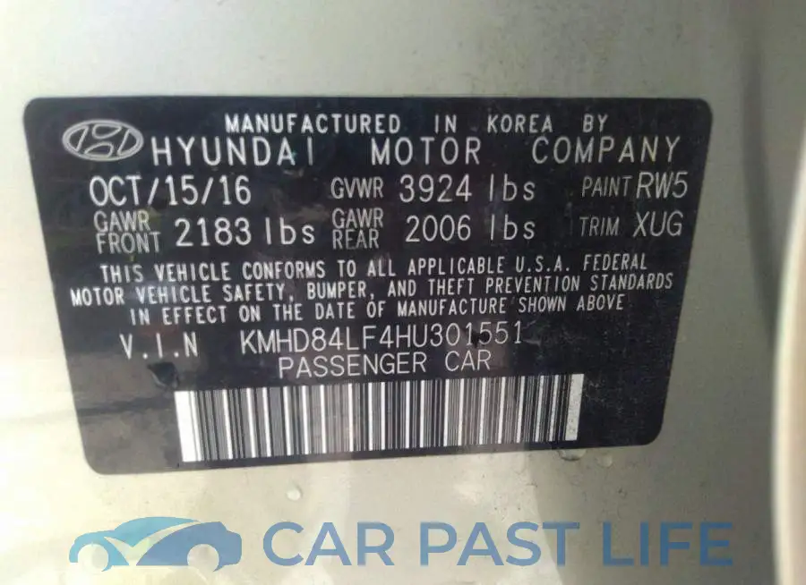 KMHD84LF4HU301551# 9