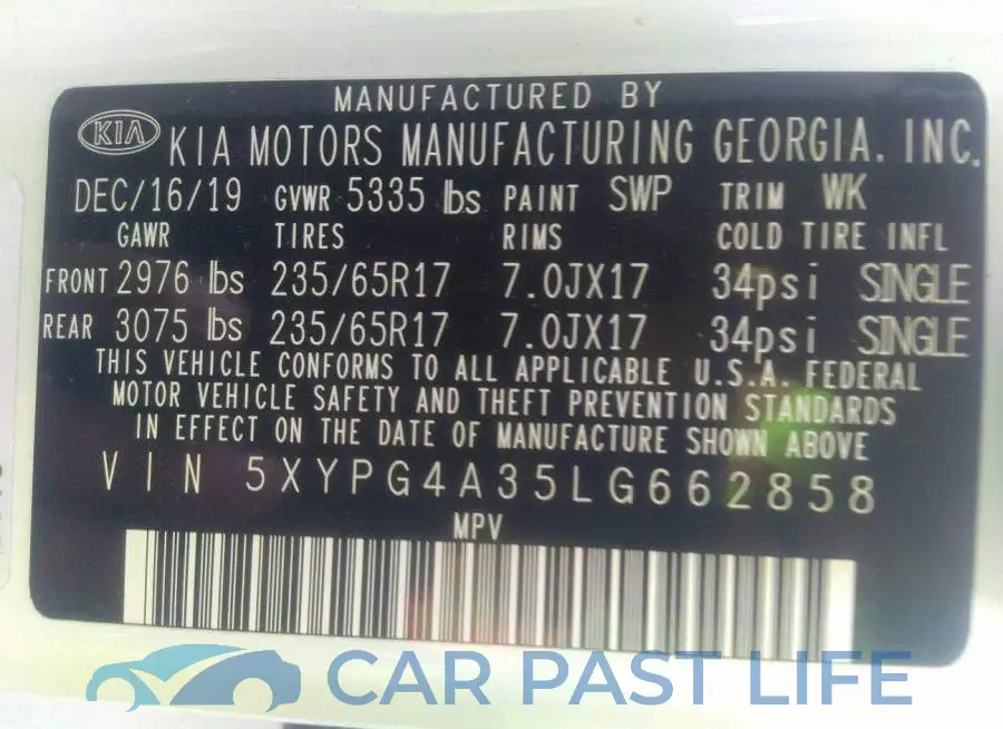 5XYPG4A35LG662858# 9