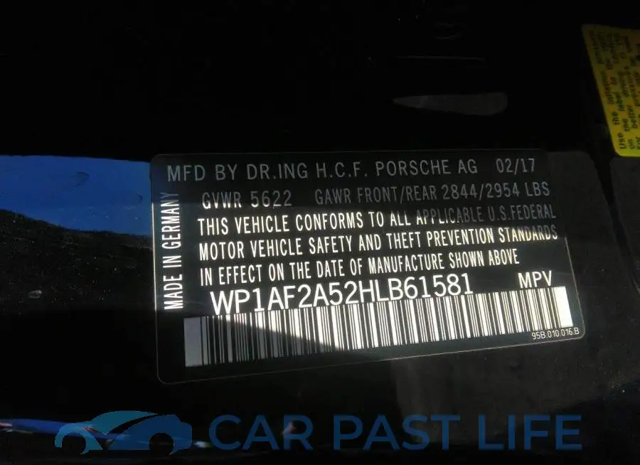 WP1AF2A52HLB61581# 9