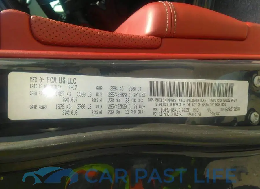 1C4RJFN94JC100391# 8