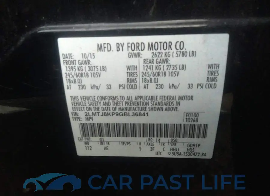 2LMTJ8KP9GBL36841# 9