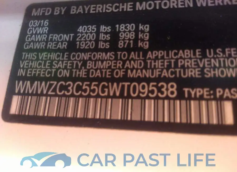 WMWZC3C55GWT09538# 9