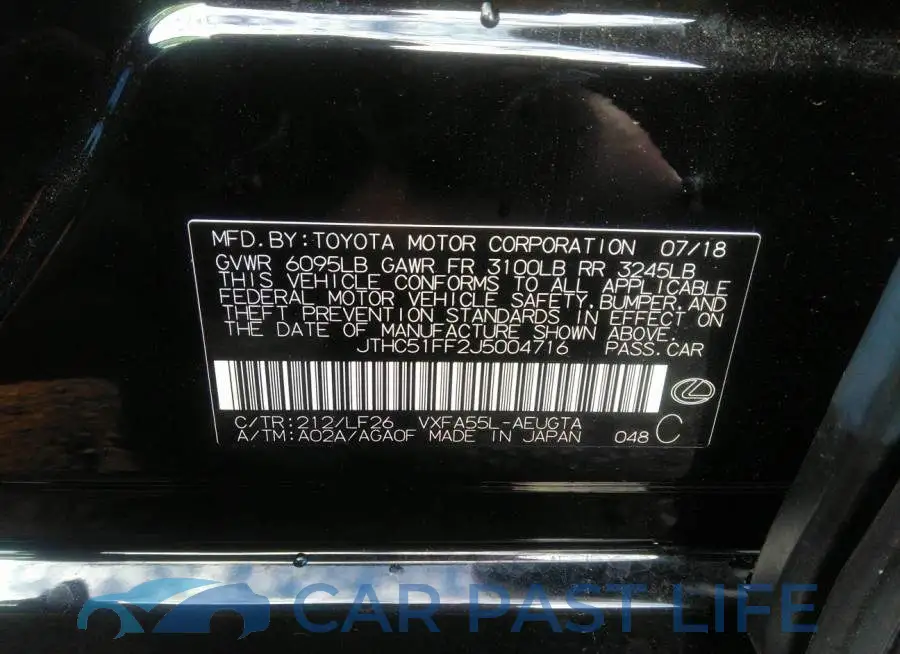 JTHC51FF2J5004716# 9