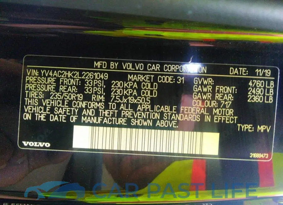 YV4AC2HK2L2261049# 9