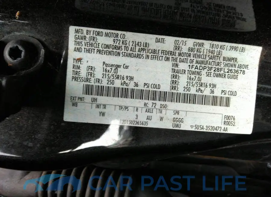 1FADP3F28FL263678# 9