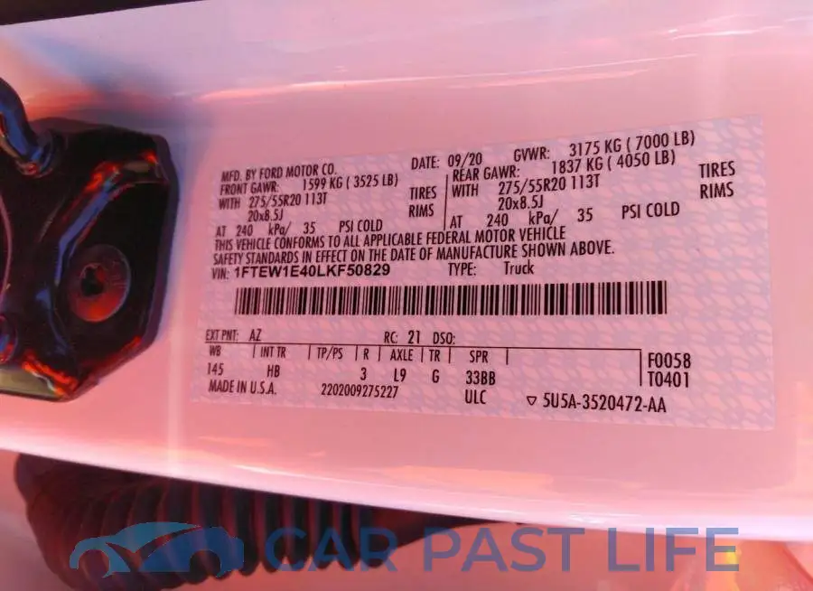 1FTEW1E40LKF50829# 9