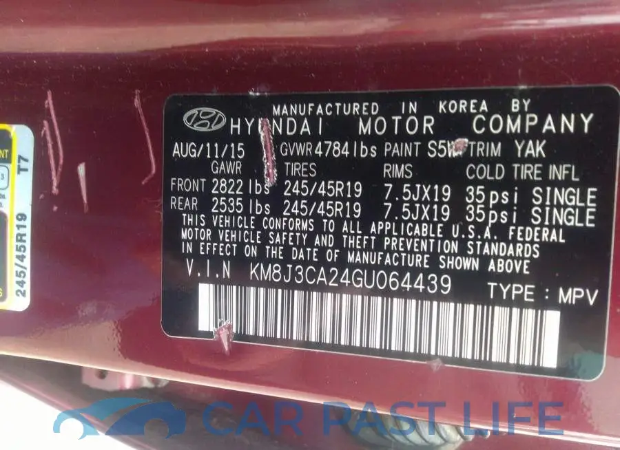 KM8J3CA24GU064439# 9
