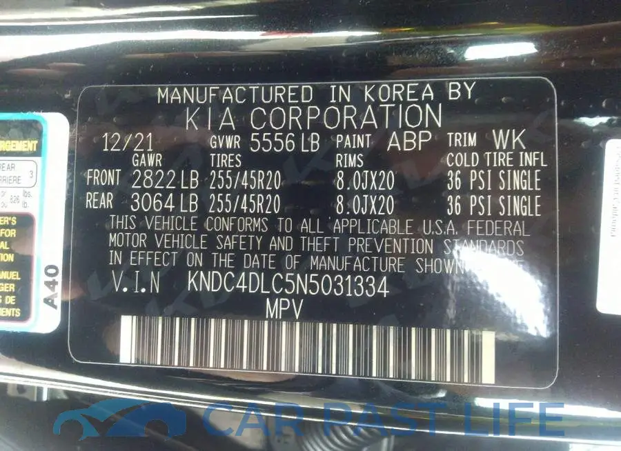 KNDC4DLC5N5031334# 9