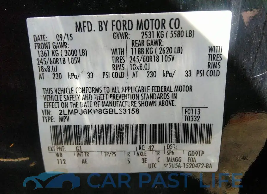 2LMPJ6KP8GBL33158# 9