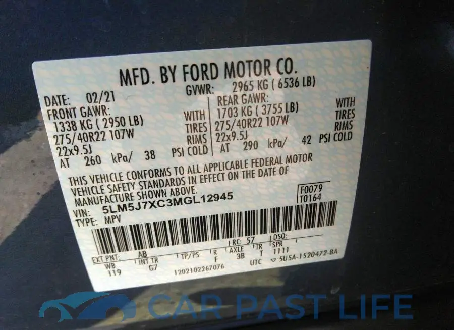 5LM5J7XC3MGL12945# 9