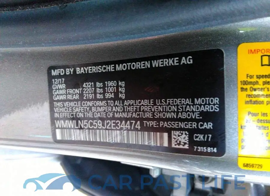 WMWLN5C59J2E34474# 9