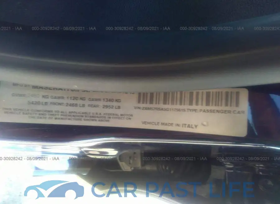 ZAM57RSA5G1175615# 9