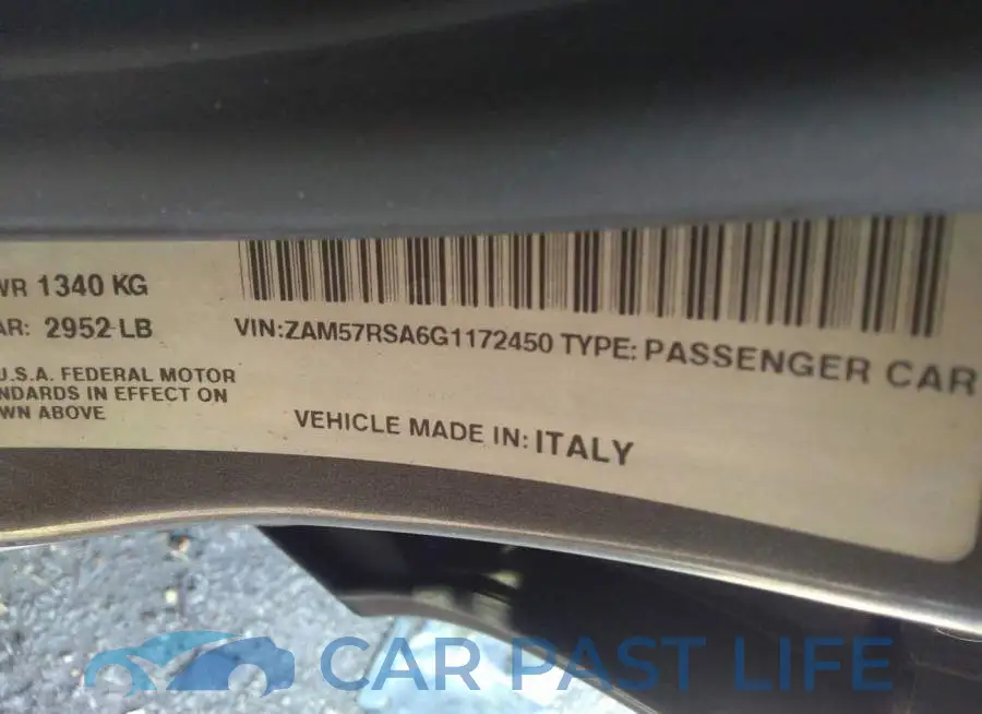 ZAM57RSA6G1172450# 9