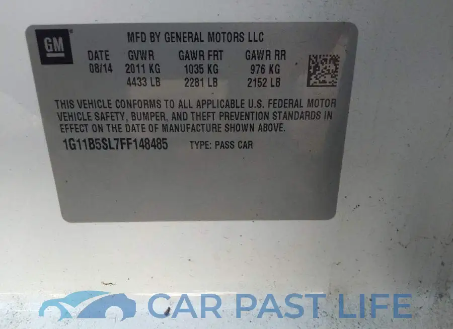 1G11B5SL7FF148485# 9