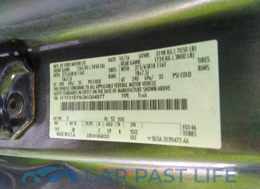1FTFX1EF6GKG04577# 9