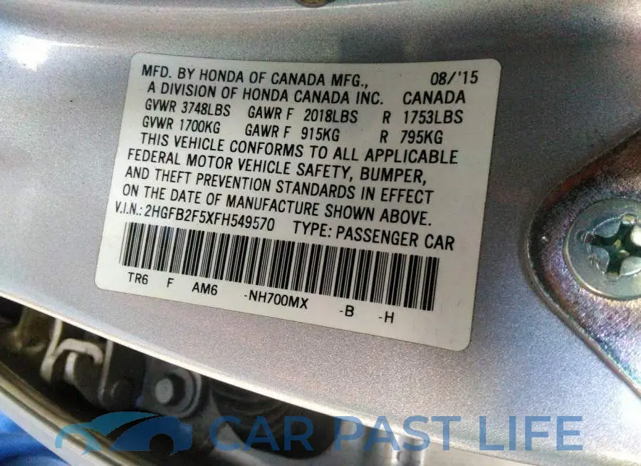 2HGFB2F5XFH549570# 9