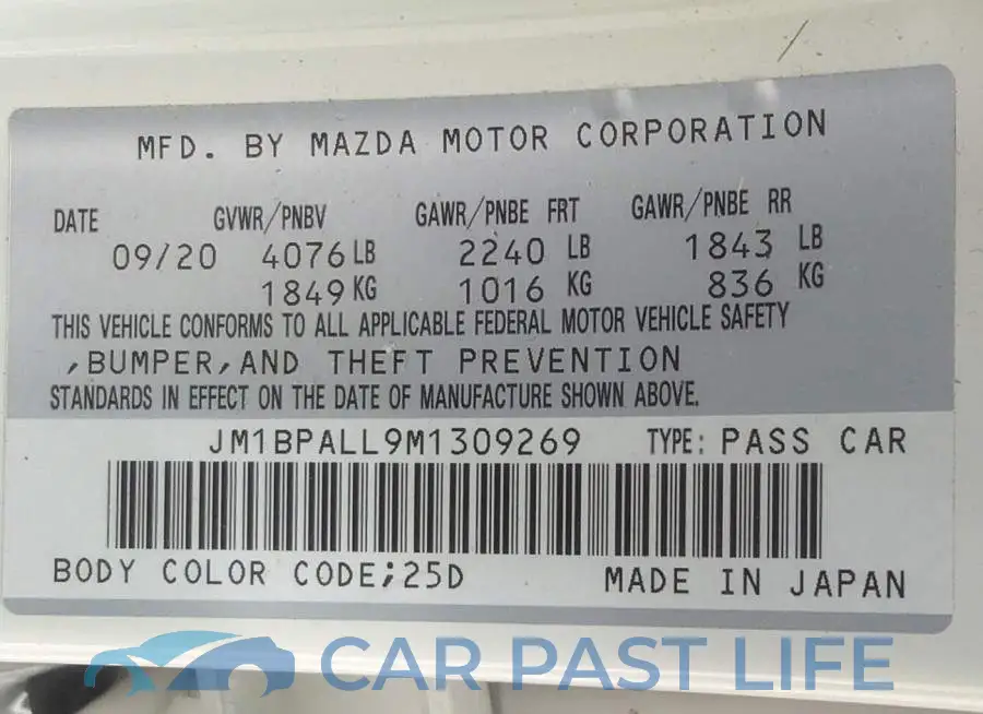 JM1BPALL9M1309269# 9