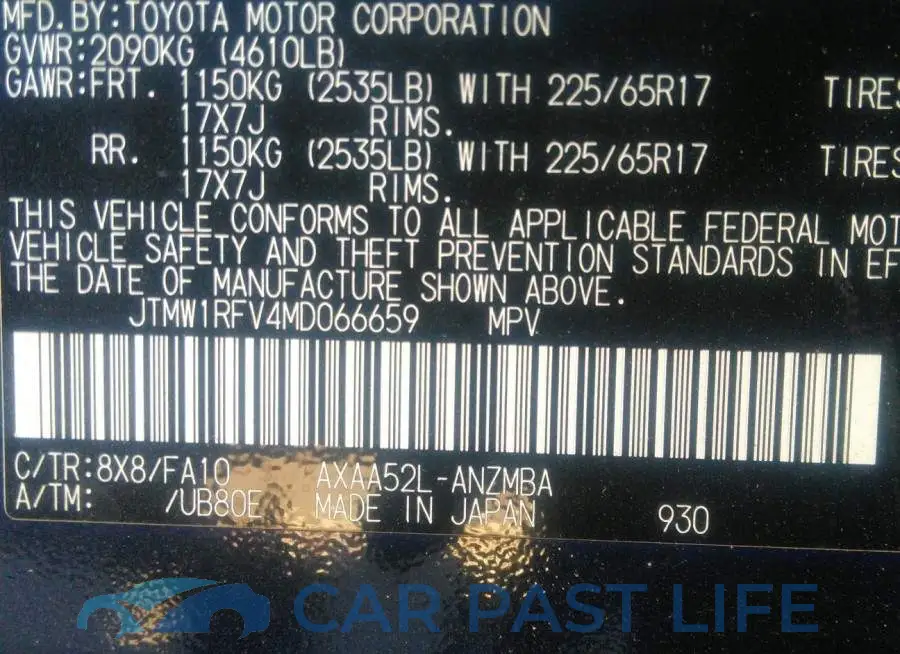 JTMW1RFV4MD066659# 9