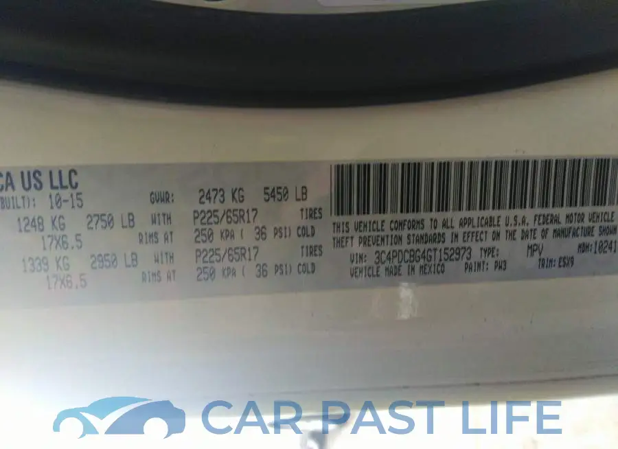 3C4PDCBG4GT152973# 9