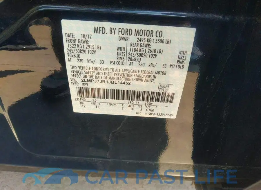 2LMPJ7JR1JBL14452# 9