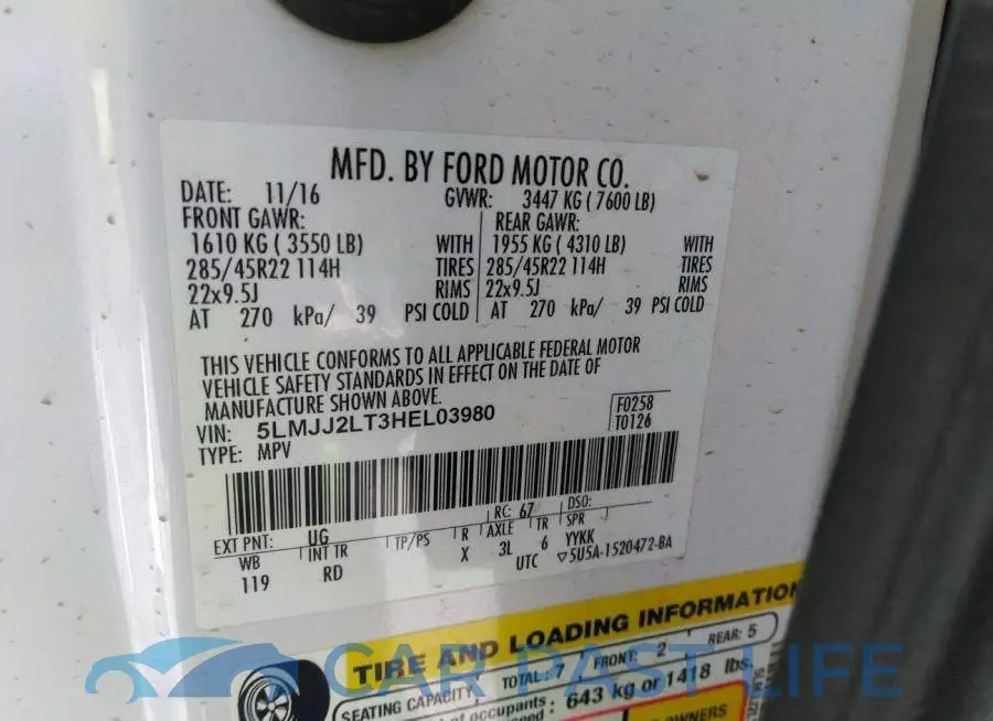 5LMJJ2LT3HEL03980# 9