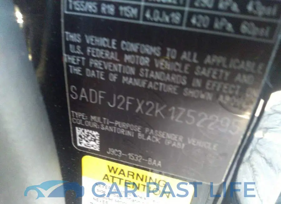 SADFJ2FX2K1Z52295# 9