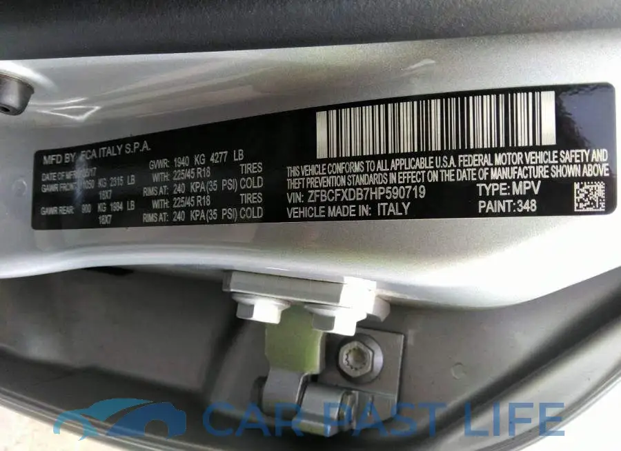 ZFBCFXDB7HP590719# 9