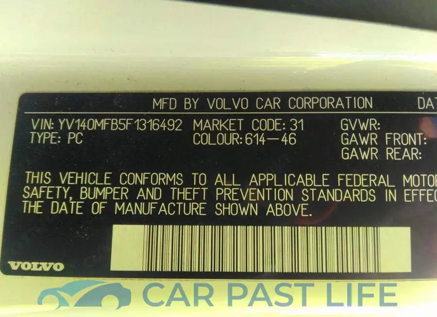 YV140MFB5F1316492# 9
