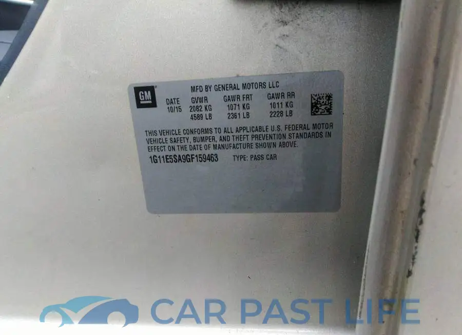 1G11E5SA9GF159463# 9